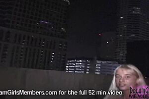 Hot blonde flashes and gets naked in Ybor City