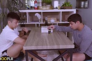 Sexy contestants jacob and dutch fuck hard on the game show.