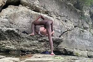 Bigdaddykj and his girlfriend’s passionate interracial sex in the great outdoors