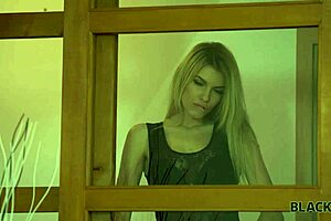 Passionate Affair Between Black Stud And Blonde In Hotel.