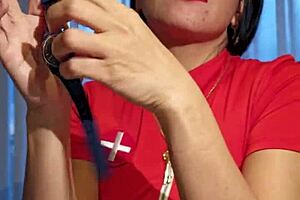 latex glove fetish domination with mistress in hospital