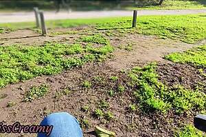 flashing my cock publicly in a park with stepdaughter’s help