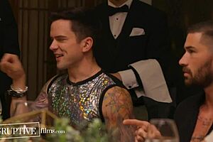 Man's Last Wish: Rough Orgy With Bitter Ex-Lovers In Group Assfucking