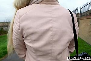 Czech slut sucks and gets boned in public