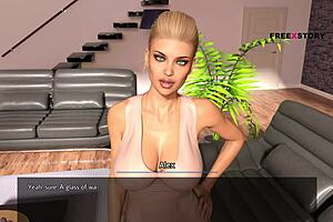 Dreams of Desire - Alex Watches Jena Taking Shower in 3D Game Bathing Scene