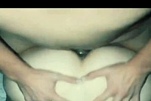 pornstar bends over for doggystyle fuck with fan on live homemade closeup