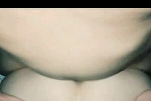 pornstar bends over for doggystyle fuck with fan on live homemade closeup