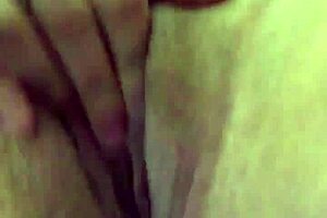 using vibrator on dry pussy lips with toys.