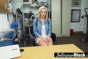 Petite Blonde Craves Huge Black Cocks