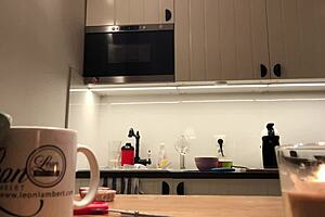 Hidden Kitchen Cam Catches Braless Sylvia's Amazing Nipples