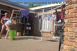 Cuckold asks, 'Why are you fucking my wife in doggystyle outdoors?'