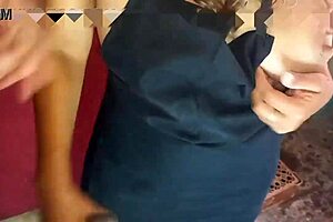 kitchen encounter turns into bent over blowjob with big tits and big ass