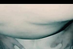 pornstar bends over for doggystyle fuck with fan on live homemade closeup