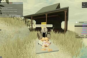 Deepthroat and anal sex with a whore in Roblox