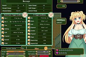 Newlywed Monica gets into some hot water in this Netorare game