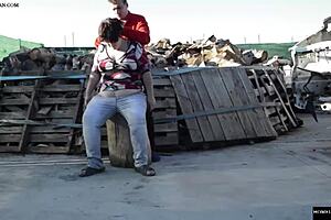 Fuck Her Ass on a Log Outdoors!