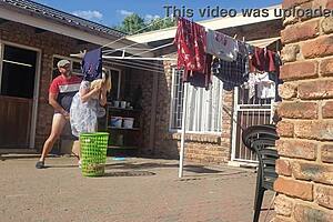 Cuckold asks, 'Why are you fucking my wife in doggystyle outdoors?'