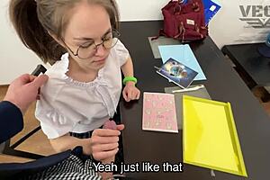 When you forgot to learn math, beautiful petite amateur helps