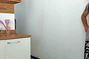 housewife fucks friend's big cock roughly while moaning in risky cuckold session