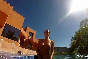 I messed up staring at abigail mac's big tits and ass in the pool nude