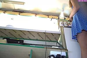 young european babe homemade panties voyeur outdoor at work spying