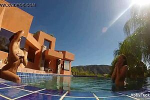 I messed up staring at abigail mac's big tits and ass in the pool nude