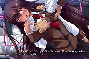 Taimanin Yukikaze 2 is a hentai anime series that features animefingering and gokkun scenes