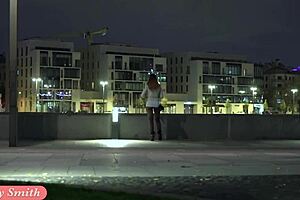 Russian Beauty Jeny Smith Walks Public In Transparent Tights Without Panties