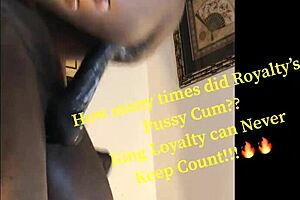 blac creamy pussy royalty luvz to b nasty with loyalty, cum on big ass from big black cock