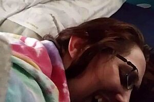 Nerdy Brunette Wife Gets Tight Pussy and Ass Fingered by Husband!