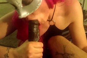 spit drooling on bbc toy while jerkin bf 😏