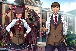 Taimanin Yukikaze 2: Heroine Endures Blowbang and Bukkake in Anime