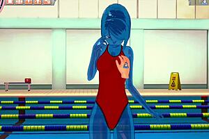 Slimegirl in 3D hentai pool adventure!