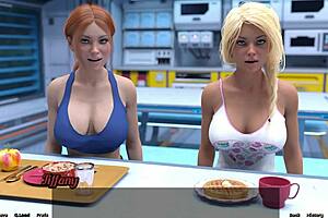 stranded in space 38, giving a public handjob to fat mature