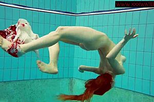 Hairy Ginger Polish Teen 18+ Stuns Underwater in Bikini