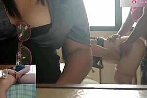 Hot doctor's office action with horny couple and secretary
