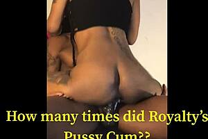 blac creamy pussy royalty luvz to b nasty with loyalty, cum on big ass from big black cock