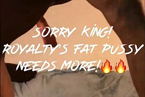 blac creamy pussy royalty luvz to b nasty with loyalty, cum on big ass from big black cock