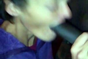 Hooker swallows cum without using hands