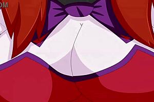 circus baby shows off her big tits in hentai sex