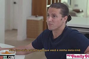 maria kazi catches half-brother masturbating in private moment