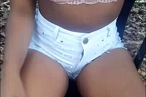 latina brazilian teen offers tight ass for anal fucking in outdoor park