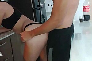 Sexy Latina Teen Blowjob In Kitchen