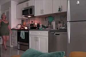 step mom brianna beach interviews alex adams for daughter's tinder date with blowjob