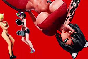 Futa With Big Tits In Gym