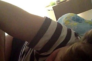 Eveline Immergeil intensely sucks my cock while urging you to jerk off