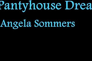 Hot blonde strips in pantyhose and masturbates 😏