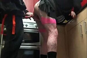 Crossdresser Swallows Deeply