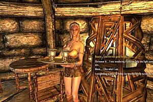 Ella's emotional titty fucking with muscular bodybuilder Norbe SE in episode 2, blending comedy and fantasy passion.