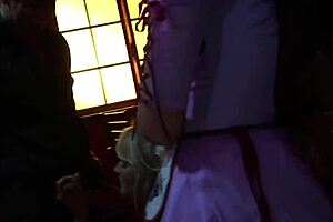 Three beautiful women happily satisfy a lucky man sexually